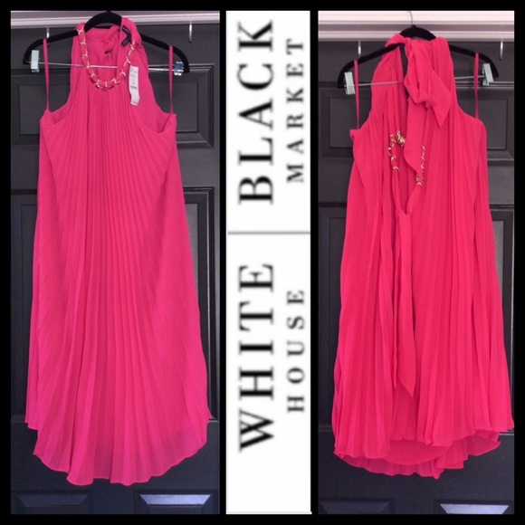 NWT WHBM Pleated Halter Dress - Picture 6 of 10